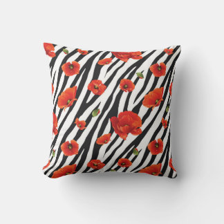 Bloemen zebra: uniek naadloos patroon. kussen