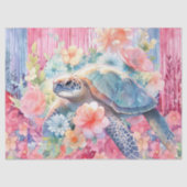 Bloemen Zee Schildpad Decoupage Tissue Paper Tissuepapier (Voorkant)