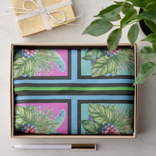  Bloemen Zee Schildpadden Tegel Patroon Decoupage Tissuepapier (Geschenk)