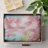 Bloemen Zee Turtle & Pink Flowers Tissuepapier (Geschenk)