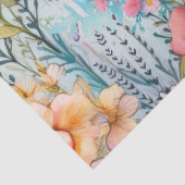 Bloemen Zee Turtle & Pink Flowers Tissuepapier (Detail)