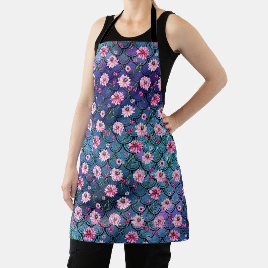 Bloemen Zeemeermin Glitter Schorten, Cool Christma Schort (Insitu)