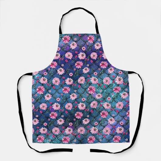 Bloemen Zeemeermin Glitter Schorten, Cool Christma Schort (Voorkant)