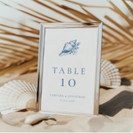  Bloemen Zeeschelp Kustbruiloft Kaart