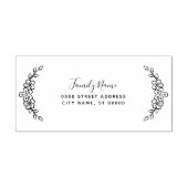 Bloemen Zelf Inking Rubber Stamp Zelfinktende Stempel (Design)