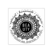 Bloemen Zelfgemaakte Schoonheid Business Botanisch Rubberstempel (Afrduk)