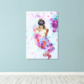 Bloemen Ziel Canvasprint Canvas Afdruk (Insitu (Houten vloer))