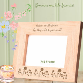 Bloemen zijn als Vrienden Brengen Kleur aan Wereld Gegraveerde Lijstjes