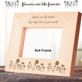 Bloemen zijn als vrienden die kleur brengen in je  gegraveerde lijstjes