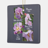 Bloemen zijn als vrienden keramisch ornament (Links)