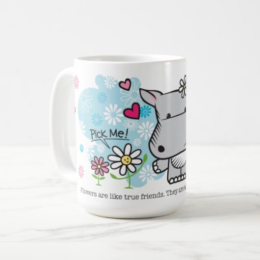 Bloemen zijn als vrienden koffiemok (Voorkant links)