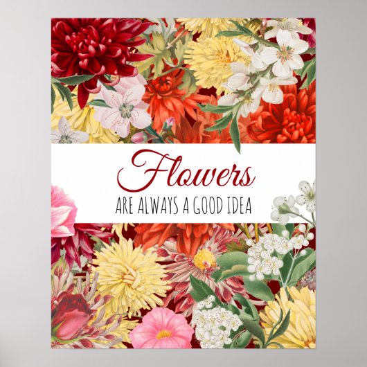 Bloemen zijn altijd een goed idee poster (Voorkant)