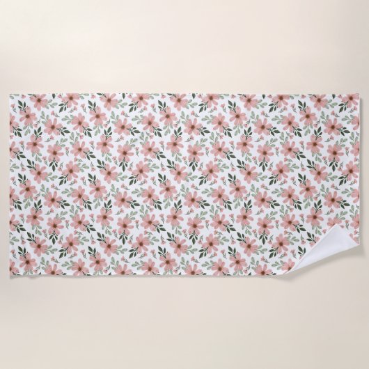 Bloemen zijn de muziek van de grond strandlaken (Voorkant)