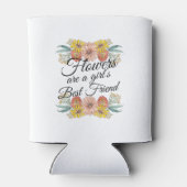 Bloemen zijn een meisje met de beste vrienden van blikjeskoeler (Achterkant)