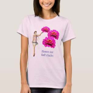 Bloemen Zijn Gods Glimlachen Inspirerend T-shirt