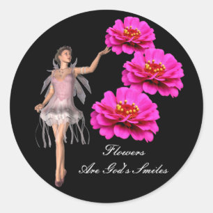 Bloemen zijn Gods glimlachte Inspirerend Sticker