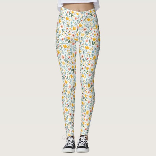 Bloemen zijn het alfabet van engelen leggings (Voorkant)