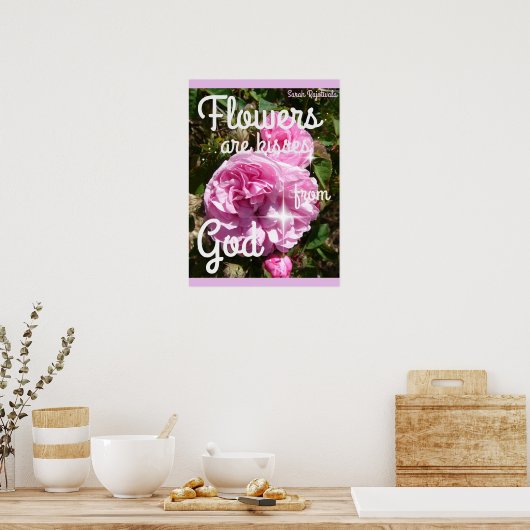 Bloemen zijn Kisses uit het Inspirerend Poster van (Keuken)
