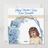 Bloemen zijn mijn Valentijn Blue Flora grote docht Feestdagenkaart (Achterkant)