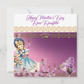 Bloemen zijn mijn Valentijn Paars Lila Feestdagenkaart (Achterkant)