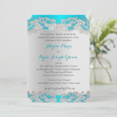 Bloemen Zilver Design Kaart (Staand voorkant)