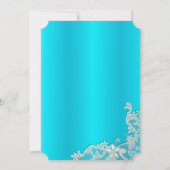 Bloemen Zilver Design Kaart (Achterkant)