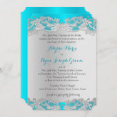 Bloemen Zilver Design Kaart (Voorkant / Achterkant)