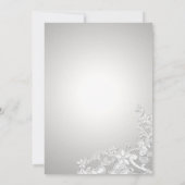  Bloemen Zilver Design Kaart (Achterkant)