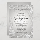  Bloemen Zilver Design Kaart (Voorkant / Achterkant)