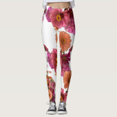 Bloemen Zinnia Boeket Maureen Girard Kleurrijk Leggings (Voorkant)