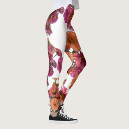 Bloemen Zinnia Boeket Maureen Girard Kleurrijk Leggings