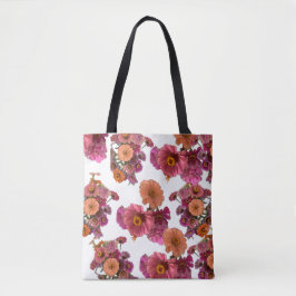Bloemen Zinnia Boeket Maureen Girard Kleurrijk Tote Bag