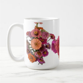 Bloemen Zinnia Maureen Girard Boeket Sachet Koffiemok