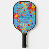 Bloemen zo helder pickleball paddle (Achterkant)