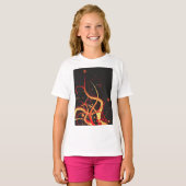 Bloemen Zomer Glow Meisjes T-shirt (Voorkant volledig)