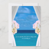 Bloemen Zomer Oceaan Tropische Strand Bruiloft Kaart (Achterkant)