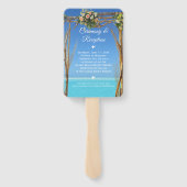 Bloemen Zomer Strand Bruiloft Poort Receptie Handwaaier (Achterkant)