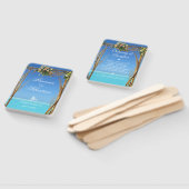 Bloemen Zomer Strand Bruiloft Poort Receptie Handwaaier (Niet-gemonteerd)