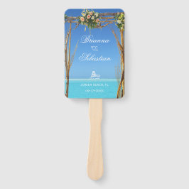 Bloemen Zomer Strand Bruiloft Poort Receptie Handwaaier