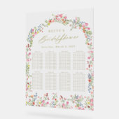 Bloemen Zomer vrijgezellenfeest Tafel Zitplaatsen Acryl Bord (Hoek)