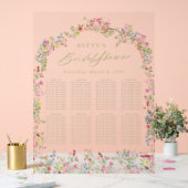 Bloemen Zomer vrijgezellenfeest Tafel Zitplaatsen Acryl Bord (Huwelijk)