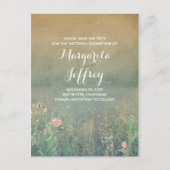 Bloemen zomerweide Save the Date Aankondigingskaart (Voorkant)