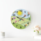 Bloemen, zon- en buikklokken grote klok (Huis)