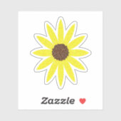 Bloemen Zonnebloem Abstract Goudgeel Sticker (Vel)