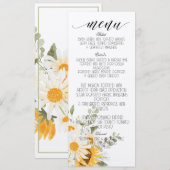 Bloemen Zonnebloem & Daisy Menu (Voorkant / Achterkant)