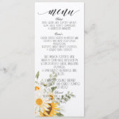 Bloemen Zonnebloem & Daisy Menu (Voorkant)