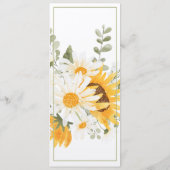Bloemen Zonnebloem & Daisy Menu (Achterkant)