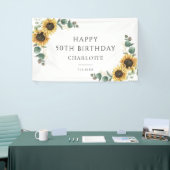 Bloemen Zonnebloem Eucalyptus 50ste verjaardag Spandoek (Beurs)