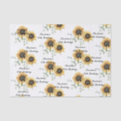 Bloemen Zonnebloem Eucalyptus 60e verjaardag Custo Tissuepapier (Voorkant)