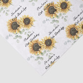 Bloemen Zonnebloem Eucalyptus 60e verjaardag Custo Tissuepapier (Detail)